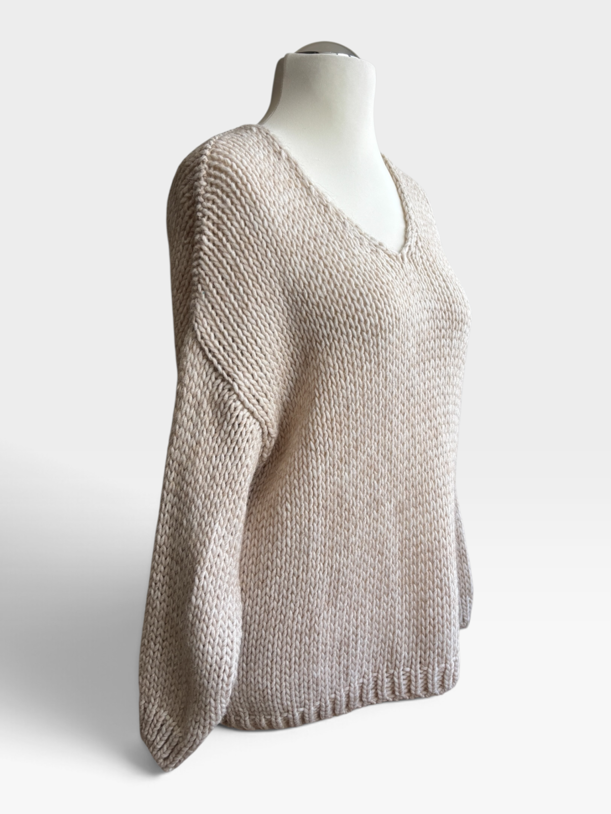 Mara Grobstrickpullover &ndash; weicher Basic-Pulli mit V-Ausschnitt