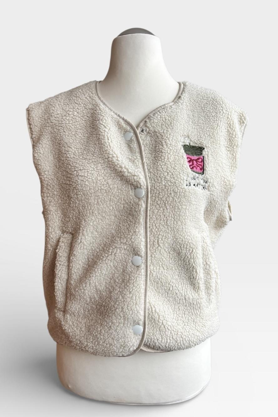 Teddy-Weste * creme *  kuschelig & trendy